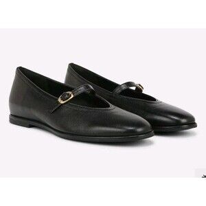 EUC Naturalizer Women's Elina Mary Jane Flats Black Leather Shoes Size 9 EU 40